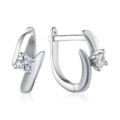 Серебряные серьги с фианитом DE06775-1-E/12/1