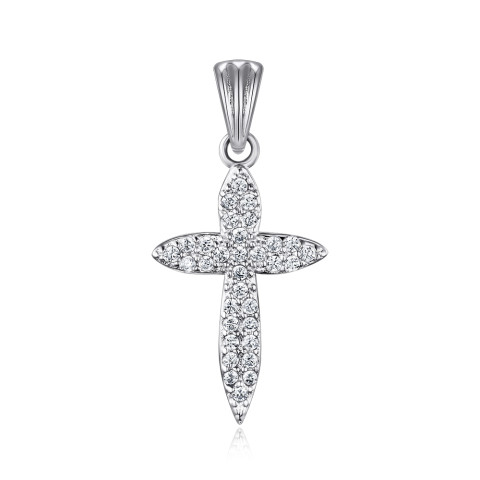 Серебряный крестик с фианитами DP17992-P/12/1