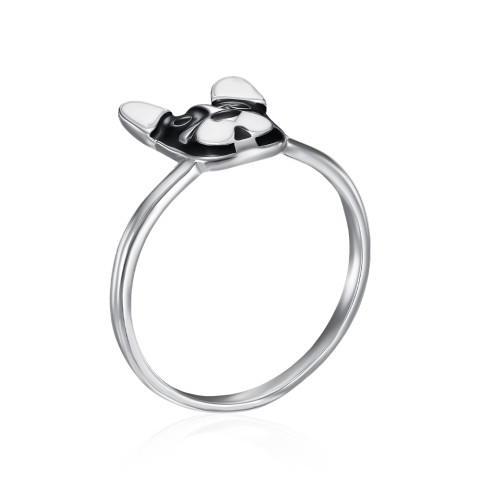Серебряное кольцо Собачка с эмалью (SZDR07781-R/12/967)
