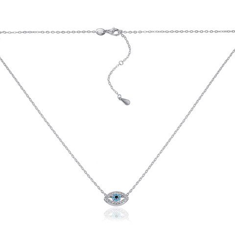 Серебряное колье с фианитами DY190474-S-W-HD-K/12/3282