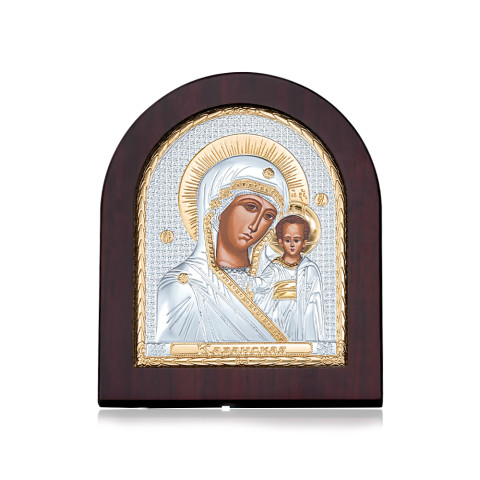Серебряная икона Казанская Божья Матерь (EP3-004XAG)