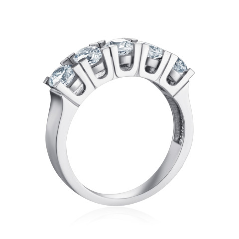 Серебряное кольцо с фианитами F-180-R/12/1