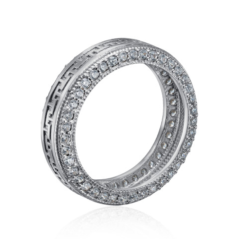 Серебряное кольцо с фианитами (F-136-R/12/1)