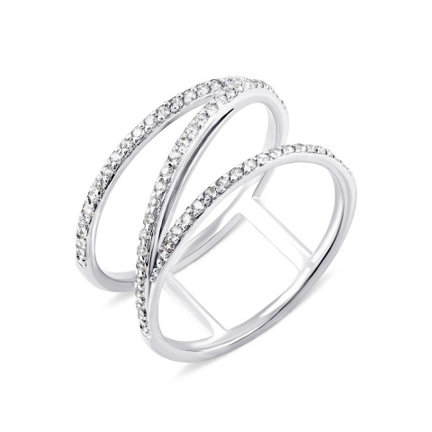 Фаланговое серебряное кольцо с фианитами (500070-Р)