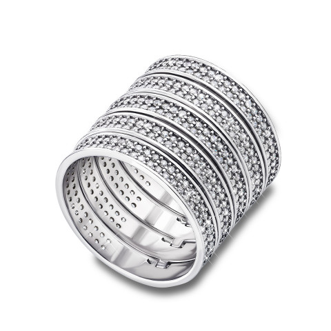 Фаланговое серебряное кольцо с фианитами (AZ01138/24)