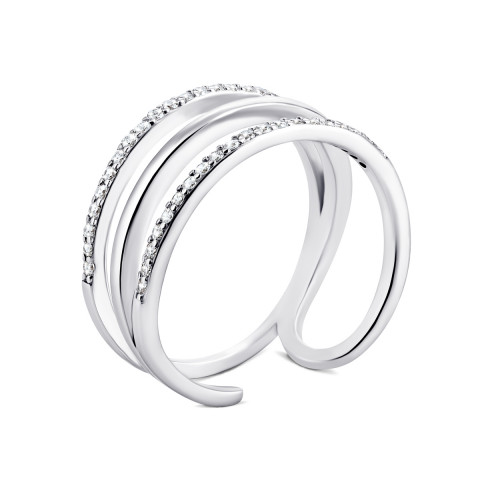 Фаланговое серебряное кольцо с фианитами (К2Ф/1236)
