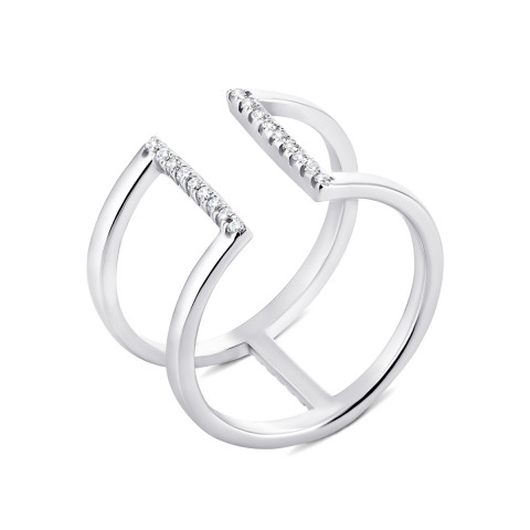 Фаланговое серебряное кольцо с фианитами (К2Ф/1330)