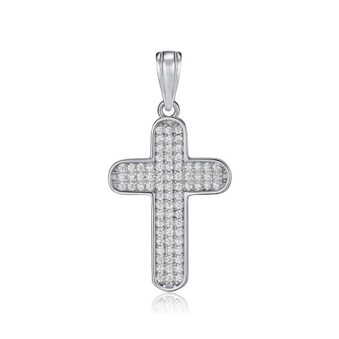 Серебряный крестик с фианитами G00031-P/12/1