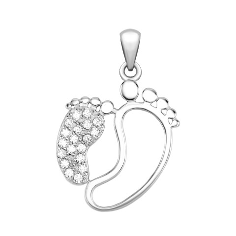 Серебряная подвеска Ножки с фианитами (G00841)