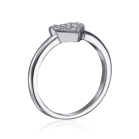 Серебряное кольцо Сердце с фианитами (GR13910A-R/12/1)