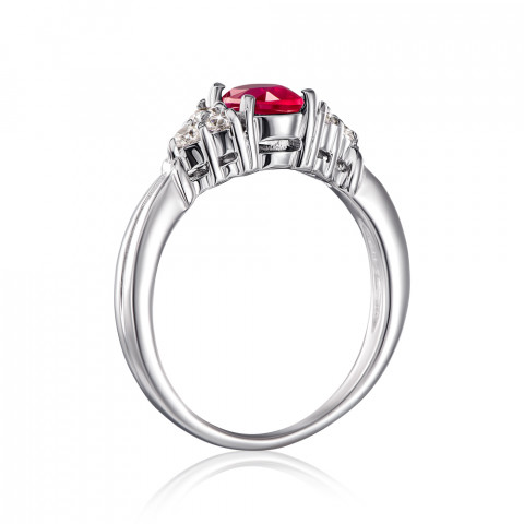 Серебряное кольцо с рубином (GRE1224-R/12/8809)
