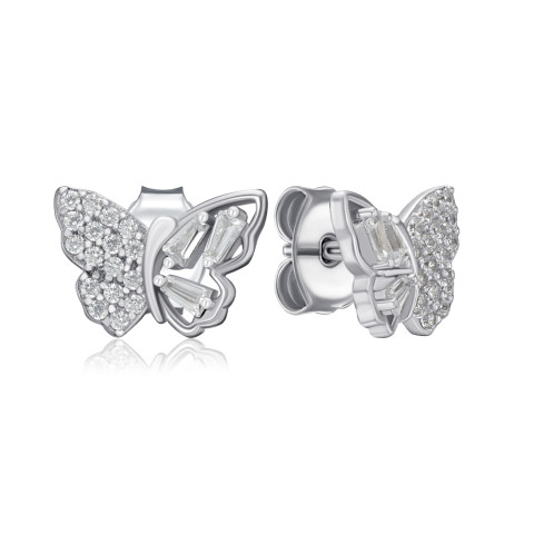 Серебряные серьги с фианитами JB02684-E/12/1