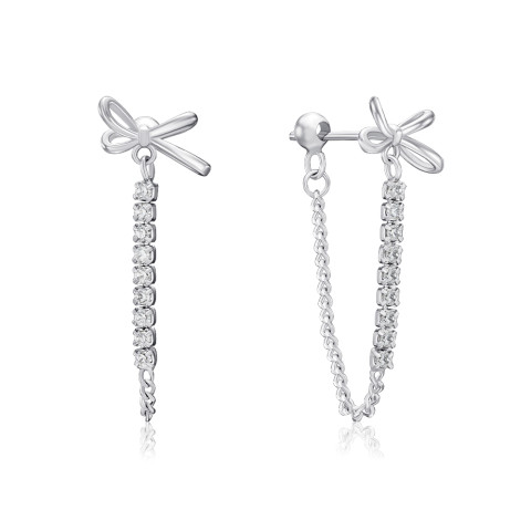 Серебряные серьги с фианитами JB03515-E/12/1