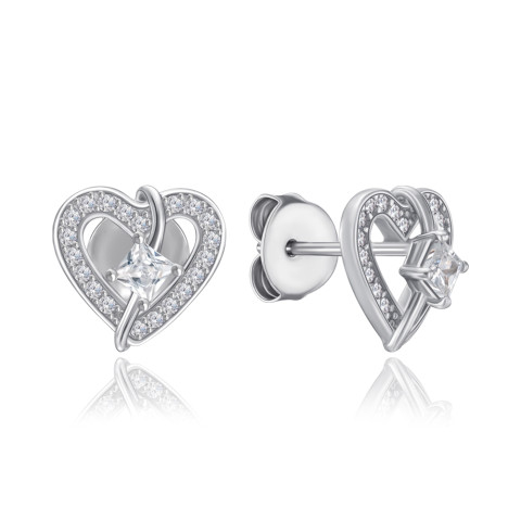 Серебряные серьги с фианитами JB03918-E/12/1