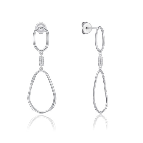 Серебряные серьги с фианитами JB05140-E/12/1