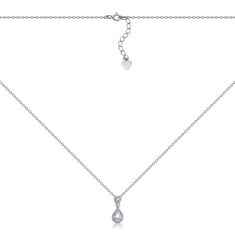 Серебряное колье с фианитами  JC02323-K/12/1