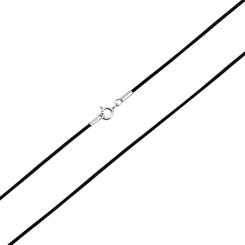 Ювелирный шнурок из шелка с серебряным замком (898 1/45)