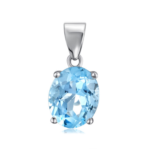 Серебряная подвеска с топазом KRS_674-TOP-P/12/16056