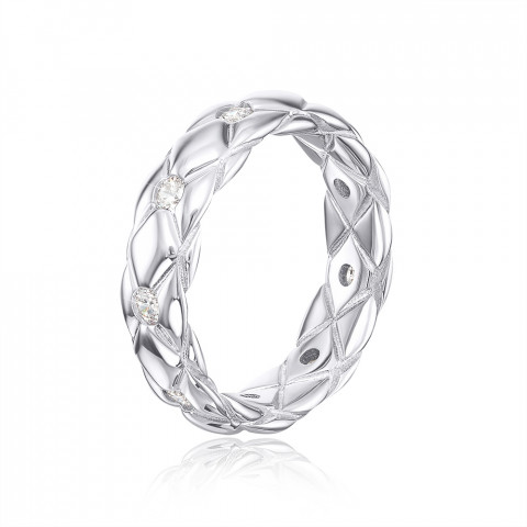 Серебряное кольцо с фианитами (ml13281a-R/12/1)