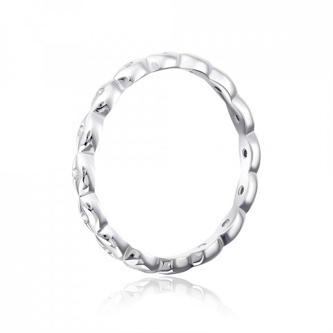 Серебряное кольцо с фианитами (ml13326a-R/12/1)