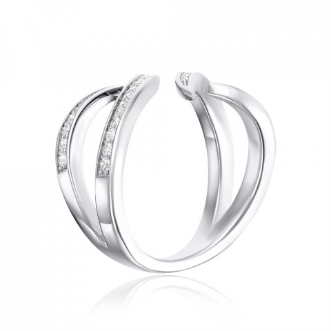 Серебряное кольцо с фианитами (ML13589A-R/12/1)