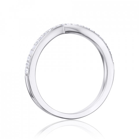 Серебряное наборное кольцо с фианитами (ML13810A-R/12/1)