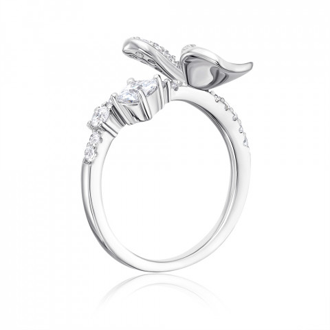 Серебряное кольцо «Цветок» с фианитами (ML13981A-R/12/1)