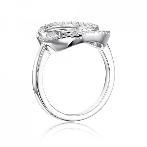 Серебряное кольцо с фианитами (ML14237A-R/12/1)