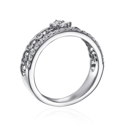 Серебряное кольцо с фианитами (ML14305A-R/12/1)