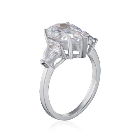 Серебряное кольцо с фианитами NE120281-S-W-WH-R/12/1