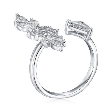 Фаланговое серебряное кольцо с фианитами OL03316A-R/12/1