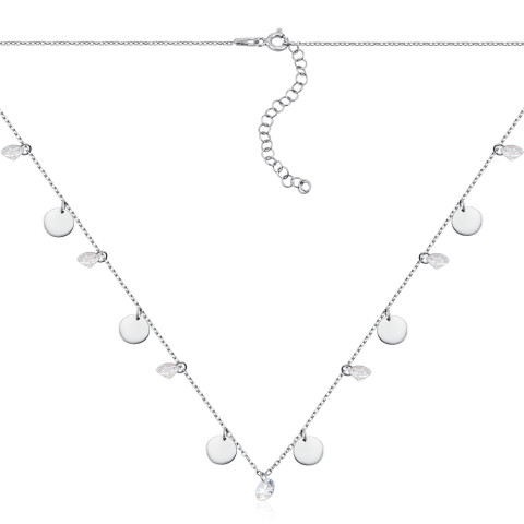 Серебряное колье с фианитами P-4221-K/12/1