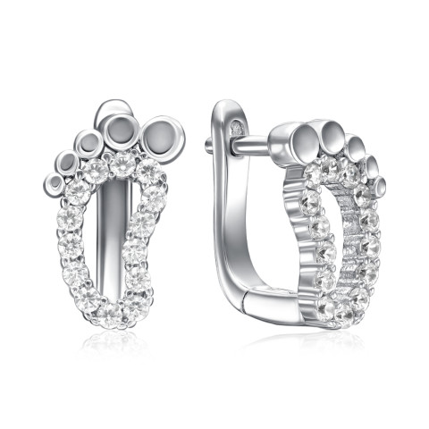 Серебряные серьги с фианитами PB05362-E/12/1