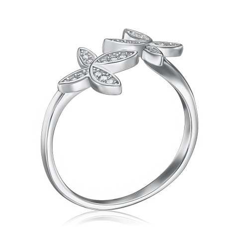 Серебряное кольцо с фианитами pdr10128-R/12/1