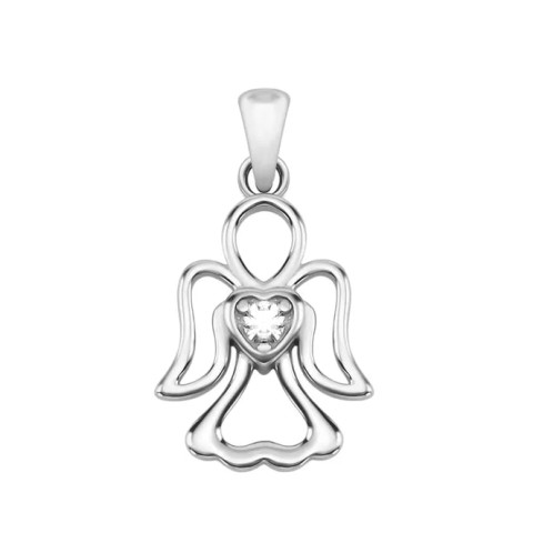 Серебряная подвеска Ангел с фианитом (DN01868)