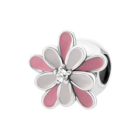 Серебряная бусина шарм Цветок (PK00033)