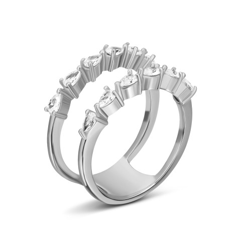 Серебряное кольцо с фианитами (R25913)
