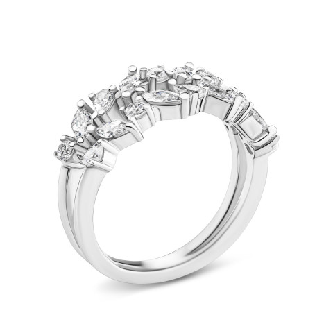 Серебряное кольцо с фианитами (R28492-BW)
