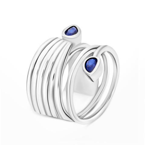 Серебряное кольцо с фианитами (R29555-BR)