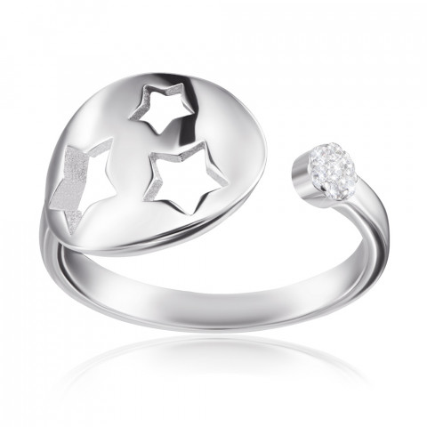 Серебряное кольцо «Звезда» с фианитами. (RI34531-R/12/1)