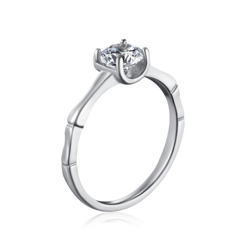 Серебряное кольцо с фианитом RI39013-R/12/1