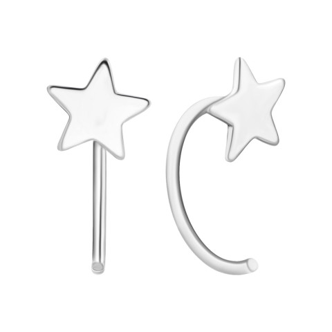 Серебряные серьги-протяжки Звездочки (SE01316)