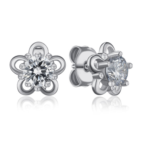 Серебряные серьги с фианитом SE01448-E/12/1