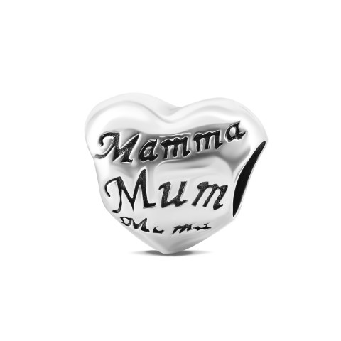 Серебряная бусина шарм Самая лучшая мама в мире (П5/706)