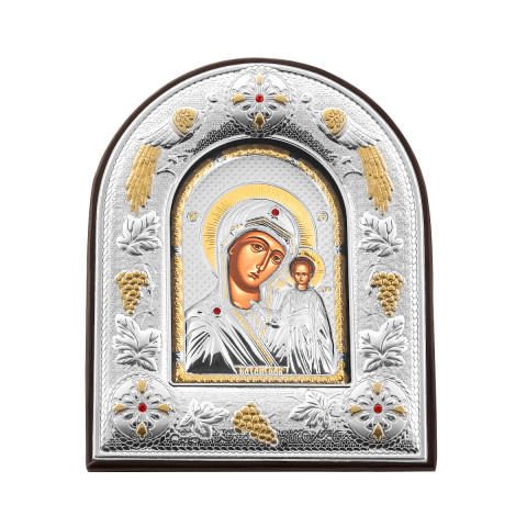 Серебряная икона Божией Матери Казанская (MA/E3106AX-K)