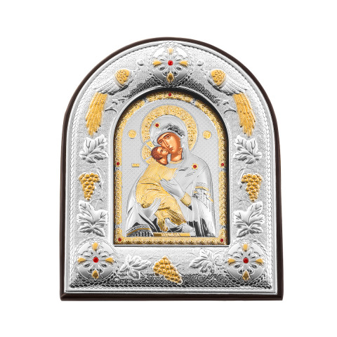 Серебряная икона Божией Матери Казанская (MA/E3110VX-K)