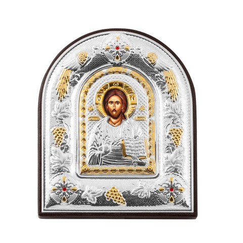 Серебряная икона «Иисус Христос» (МА/Е 5107 DХ/BR)