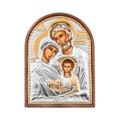Серебряная икона «Святое Семейство» (EP1-015 PAG)