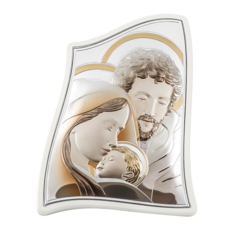 Серебряная икона «Святое Семейство» (МА/Е 904/3WH-с)
