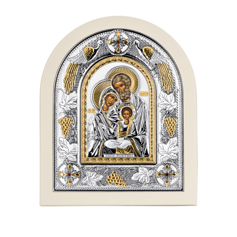 Серебряная икона Святое семейство (MA/E3105/WH-AX)